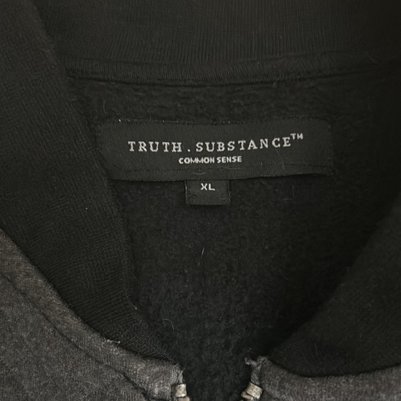 Truth.Substance black & gray sweater jacket. Size XL. - Picture 3 of 6